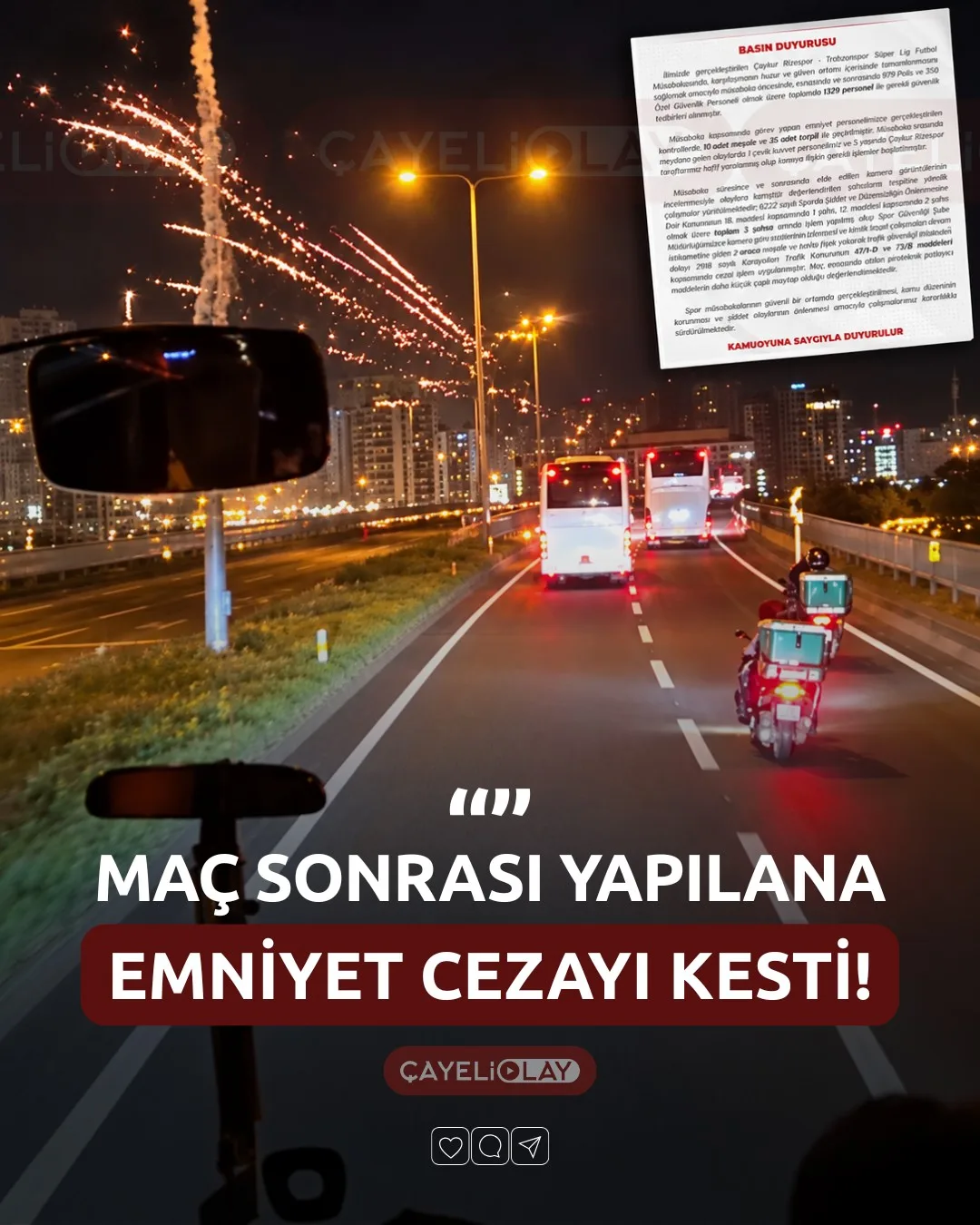 MAÇ SONRASI YAPILANA, EMNİYET CEZASI KESTİ!